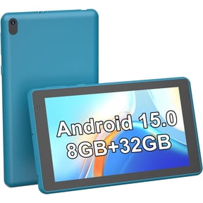 Android 15 Tablet, 7 inch Tablets 8GB RAM+32GB ROM Computer Tablet for Kids, 1.6Ghz Quad-core Processor Tablet, 1024*600 IPS HD Touch Screen, 5MP Camera, 2.4G Wifi Tab, Bluetooth, GPS, FM Tablet PC
