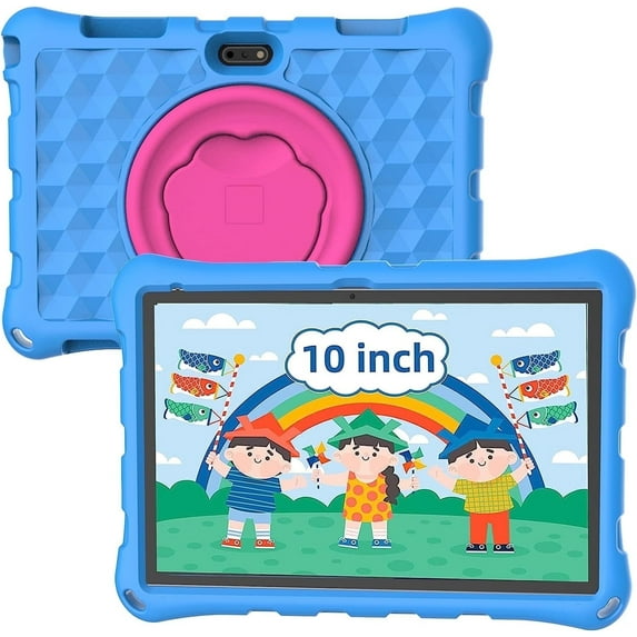 Android 14 Tablet for Kids, Kids Tablet 10 inch, 6GB RAM+32GB ROM, 1280X800 IPS HD Display, Games, Wi-Fi, Parental Control, 8MP Dual Cameras, Tablets PC with Case, Toddler Tablet for Girls Aged 3-15
