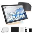 thumbnail interactive-video image 1 of AEEZO 10.1 Inch Tablet with Audio Speaker Base, 14GB RAM 64GB ROM, Octa-Core Tablet PC, WiFi 6 Bluetooth 5, Black, 1 of 11