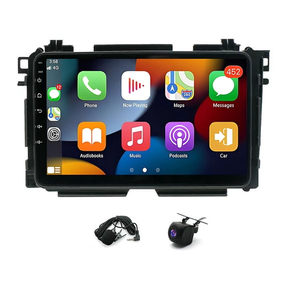 Android 15 2+64G Car Stereo for Honda Vezel HR-V HRV 2013-2022 FM, CarPlay, Android Auto, GPS Navigation, Bluetooth, WiFi, SWC, Mirror Link, DSP