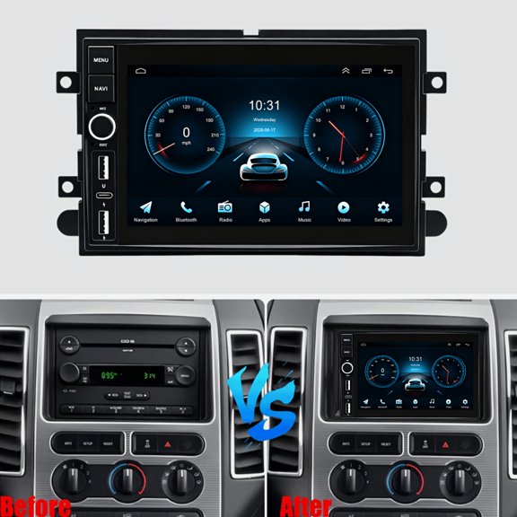 Android 15 4+64G 7 Inch Touch Screen Car Radio GPS Navigation Fit for Ford Windstar 2004-2007 Wireless Carplay Android Auto Bluetooth FM RDS SWC WiFi Mirror Link Car Stereo Player