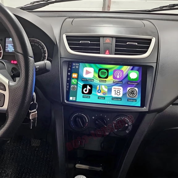 Android 15 9 Inch Car Radio Stereo Compatible for Suzuki Swift 2010-2016 Fit for Carplay and Android Auto WiFi Bluetooth GPS Navi Head Unit 2GB+64GB Car Player with AHD Camera and Microphone