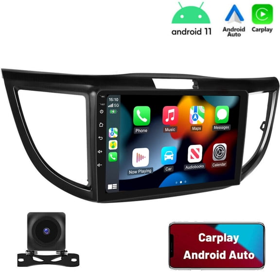 Android 15 Car Stereo 10in 2GB+32G Bluetooth WiFi for Honda CRV 2012-2016 CarPlay Android Auto GPS FM/RDS SWC Sat Nav AHD Cam