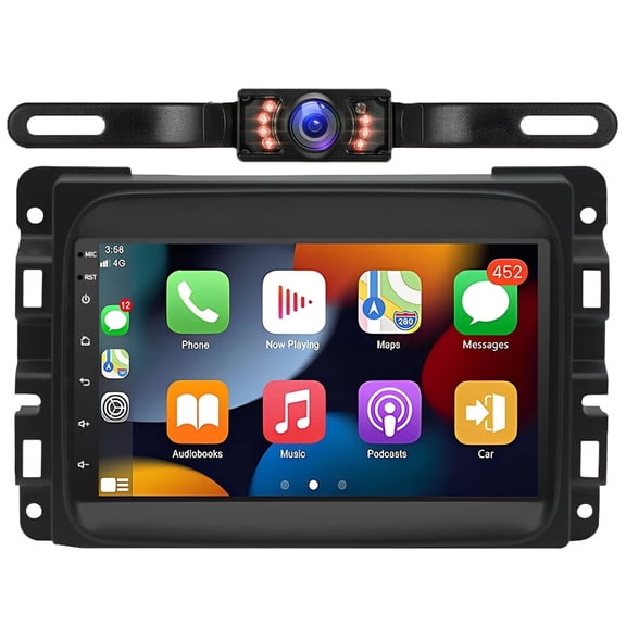 Android 15 Car Stereo 7in 2GB+32G 2.5D Screen DSP EQ Bluetooth WiFi for Ram 2013-2018 Wireless CarPlay Android Auto GPS FM/RDS SWC Backup Cam