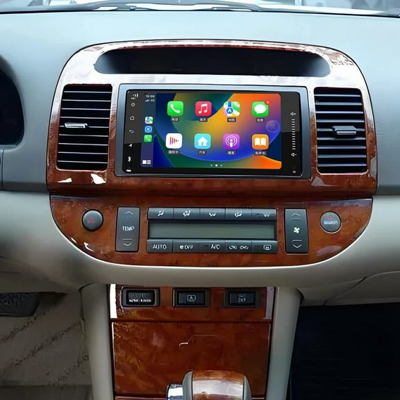 Android 15 Car Stereo For Toyota Camry 2002-2006, 7 Inch Android Radio with CarPlay & Android Auto, 4+64GB + AHD Camera