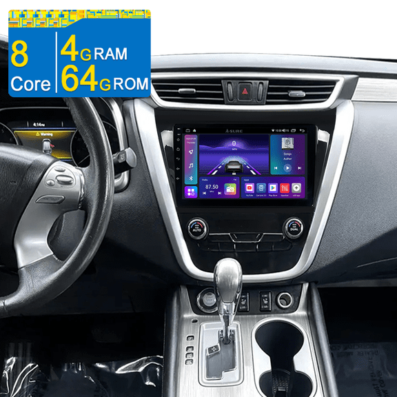 Android 15 CarPlay Radio 8-Core 4+64GB Car Stereo for Nissan Murano 2015-2023 (low-end) with GPS Navi/Wi-Fi/BT 5.0/DSP/FM/1280HD