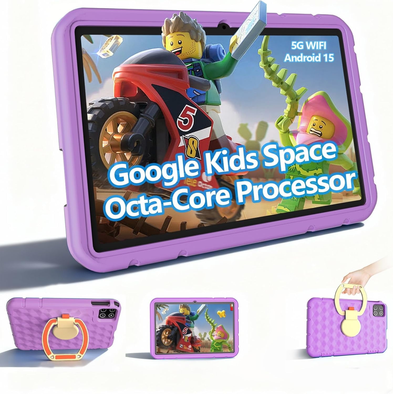 Android 15 Tablet, 10.1 inch Kids Tablet, Octa-core CPU, 20GB+128GB+1TB Expand Tablets for Kids with Kids Space, Parental Control, 6000mAh Big Battery, HD Touchscreen Display Tableta