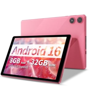 Android 16 Tablet 10.1 inch Tablet,8GB RAM 32GB ROM,WiFi 6,6000mAh Battery,1280 * 800 IPS Touch Screen,Metal Body,GMS Certified,Pink