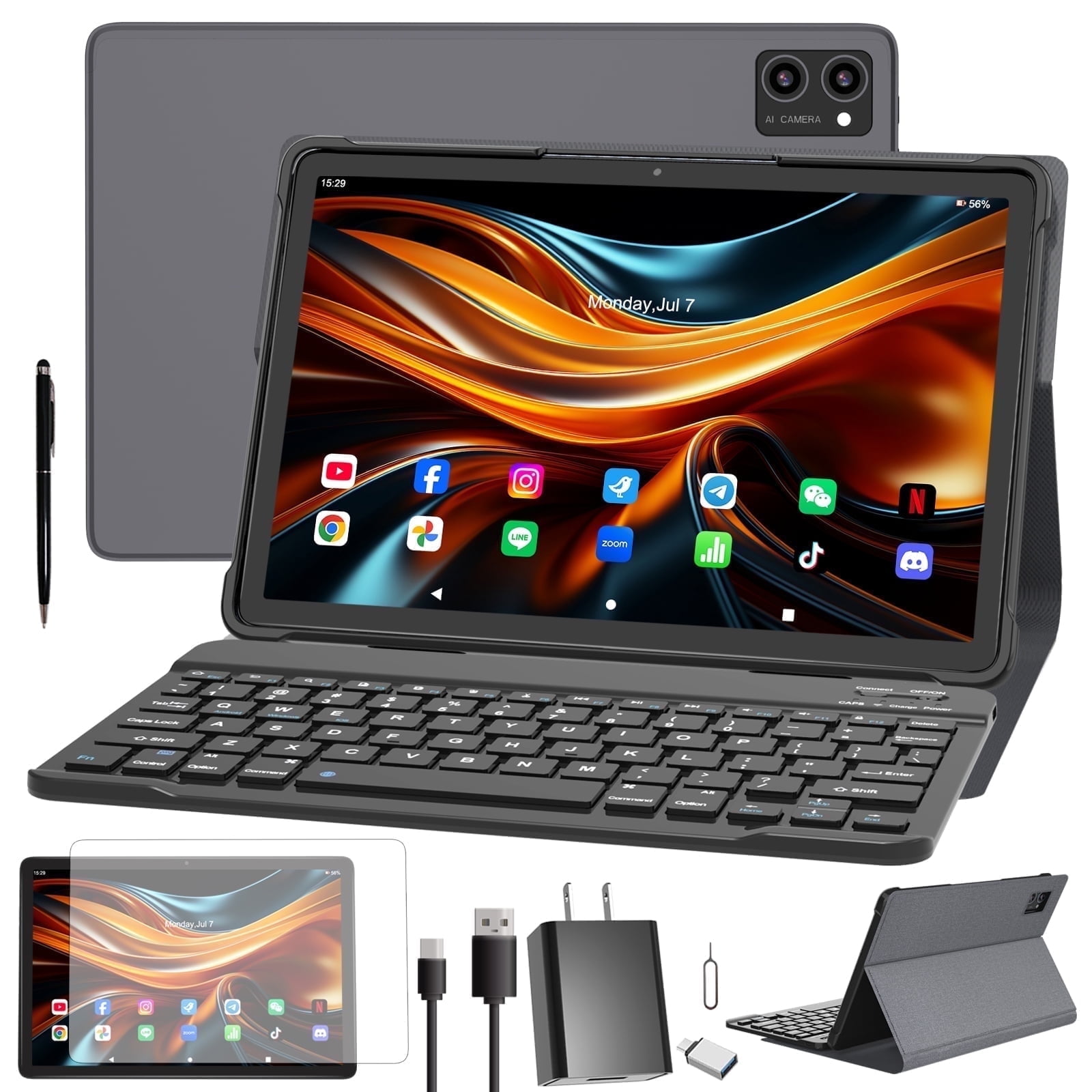 Android 15 Tablet,16GB RAM,128GB ROM+1TB Expand, T606 8-Core,Incell ips ...
