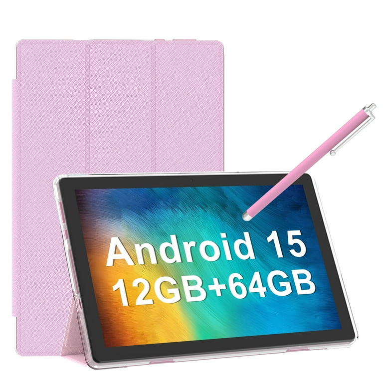 Android 15 Tablet with Case, 10 inch Tablets, 12GB RAM 64GB