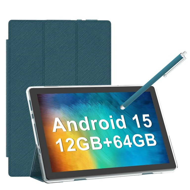 タブレット Android 15 10.1インチ 12GB+64GB+1TB Android 15 Tablet with Case, 10 inch Tablets, 12GB RAM 64GB ROM