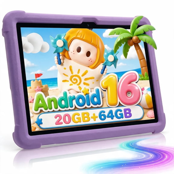 Android 16 Tablet for Kid, 10 inch ,Octa-Core CPU, 20GB RAM, 64GB ROM 1TF Card Expandable,Tablets with Case, Parental Control, 6000mAh,WiFi, BT5.0