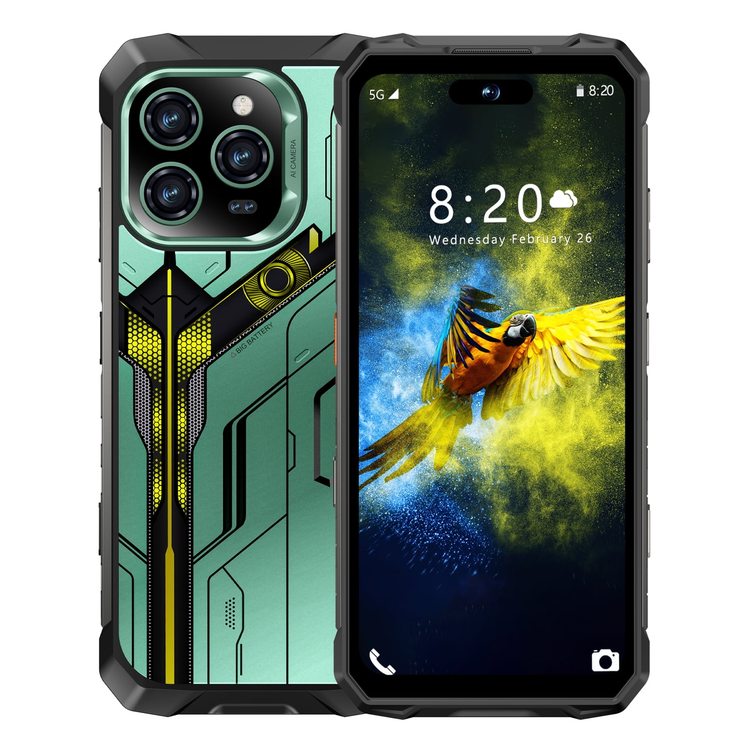 Android 6.8''Full Screen 8GB+128GB Mobile Phone 32+68MP With night vision Face Fingerprint Unlock 5G