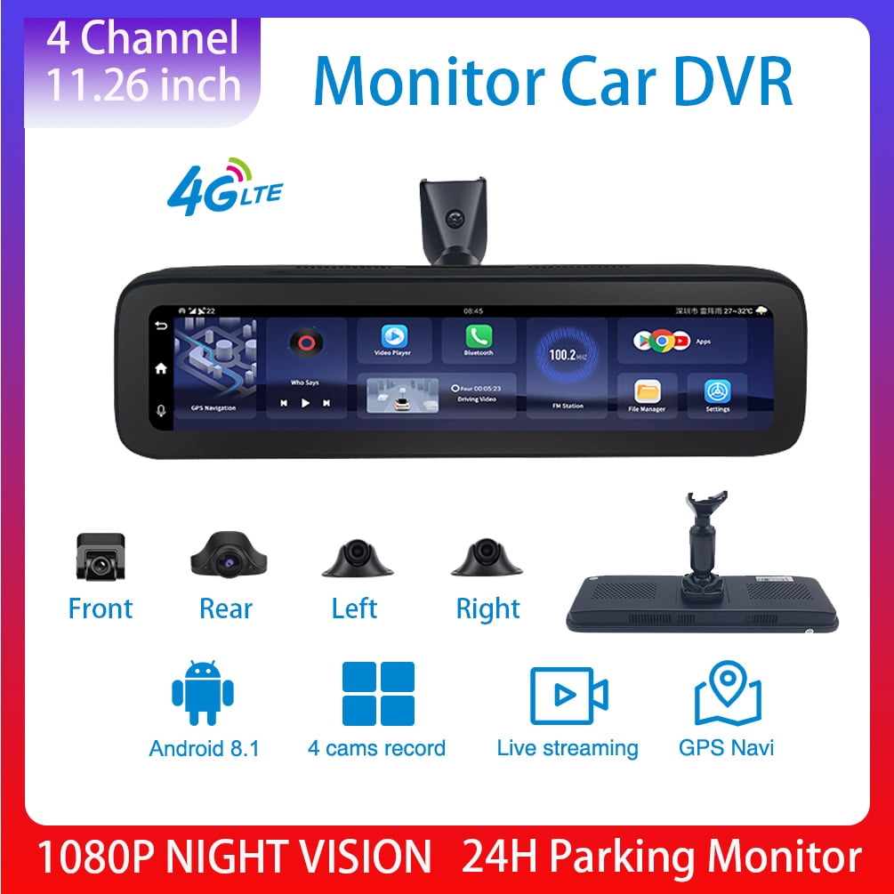 Android 8.1 2GB+32GB 4G Dash Cam 4 Lens 11.25