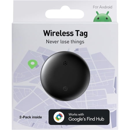 Android Air Tag 2 Pack: (2025), Works with 's Find Hub/Find My Device (Android Only) App, Tag Locator for , Luggage, Satchel, Backpack etc