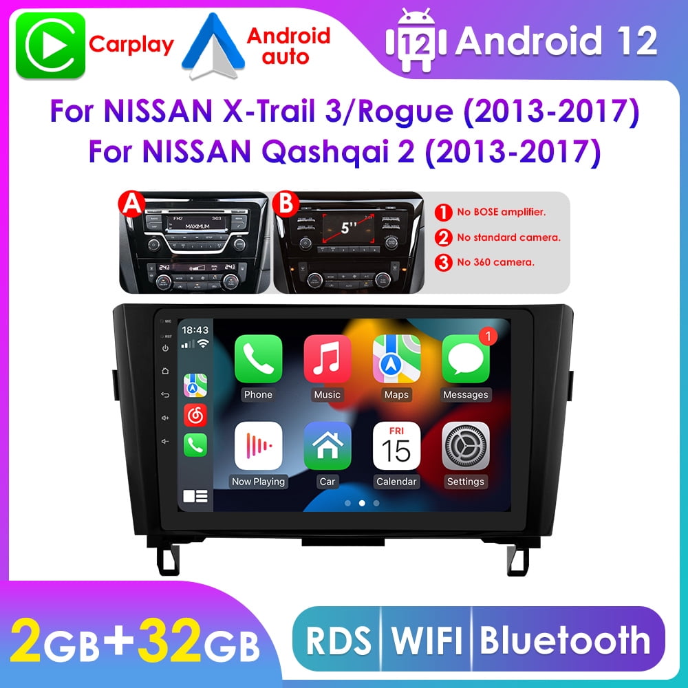 Android Auto Apple Carplay Wifi Bluetooth 2+32GB Car Radio Stereo Head