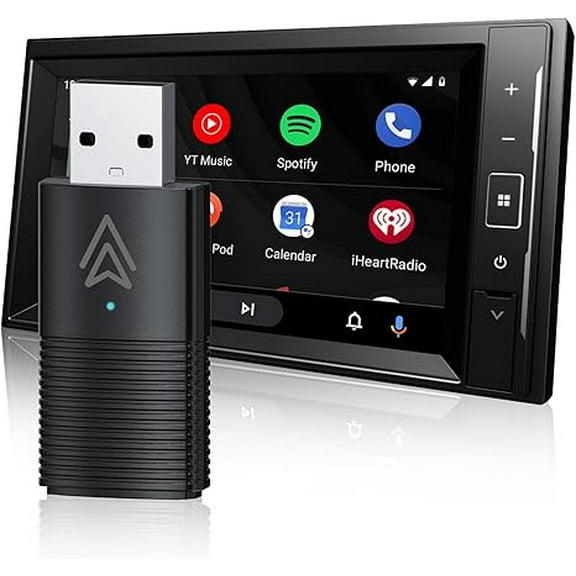 Android Auto Wireless Adapter for Factory Wired Android Auto Cars from 2016, Mini Wireless Android Auto Car Adapter Converts Wired Android Auto to Wireless, Plug & Play, Online Update (Black)