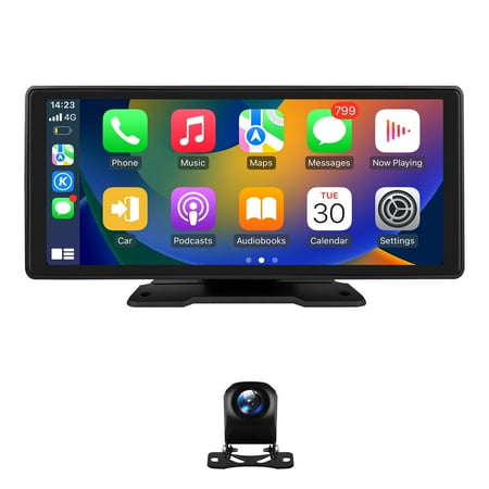 Android Auto Wireless Apple Carplay 360° Adjustable 10.26 Inch Touchscreen Car Radio Stereo Head Unit Bluetooth GPS Navigation Player With Backup Camera