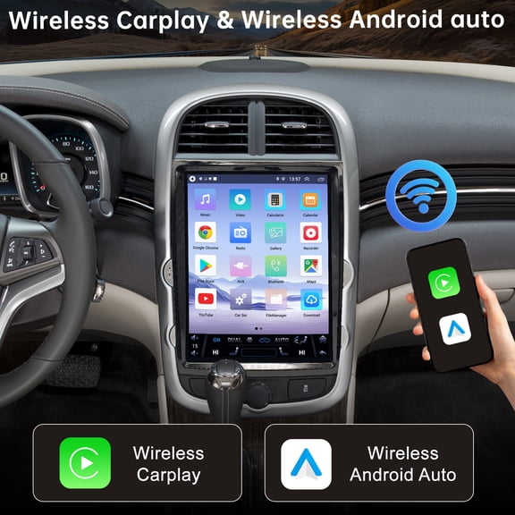 Android Car Navigation Stereo for 2013-2016 Chevrolet Malibu 12.1 Inch Touchscreen with CarPlay and Android Auto