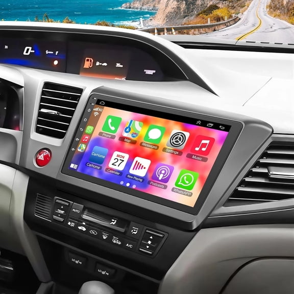 Android Car Radio for Honda Civic (Non-J.B.L Version) 2013 2014 2015 2016 2017 Stereo with CarPlay Android Auto, 9inch Touch Screen for Civic Car Stereo Bluetooth GPS WiFi SWC+MIC Can Bus