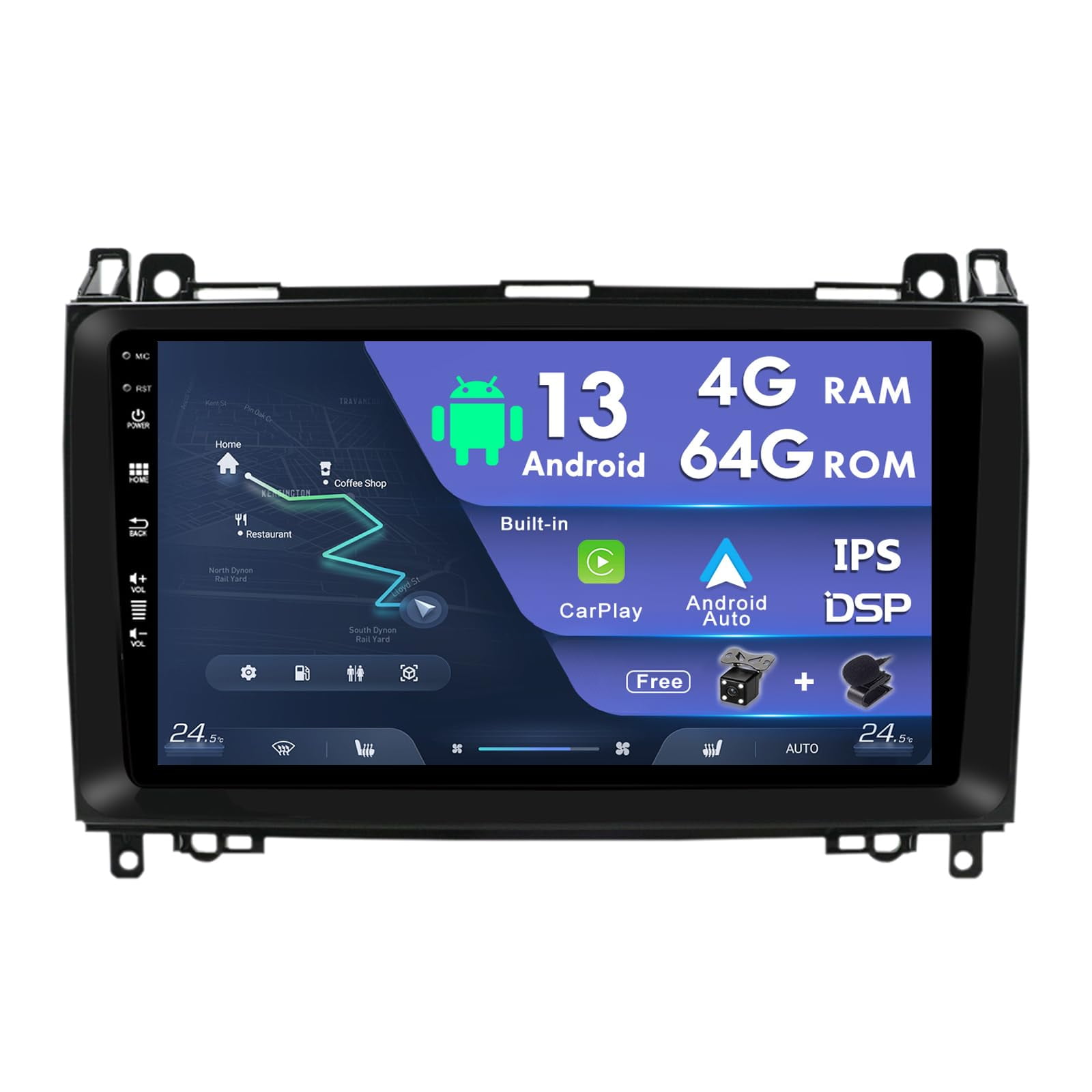 Android Car Stereo GPS Fit For Mercedes Benz B200 W639/Vito/Viano/W906 ...