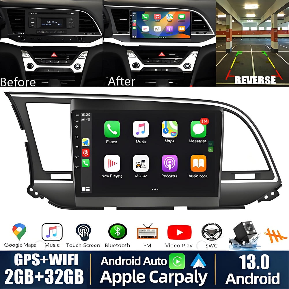 Android Car Stereo for Hyundai Elantra 2016 2017 2018 with Apple ...