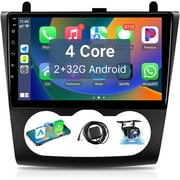 Android Car Stereo for Nissan Altima 2008 2009 2010 2011 2012 Radio 9 Touch Screen Compatible with Wireless Apple Carplay Android Auto GPS Navigation Bluetooth WiFi Backup Camera, Manual AC