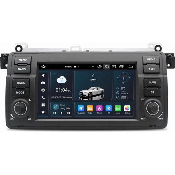 Android Car Stereo Radio for BMW 3 Series E46 M3 Wireless Carplay Android Auto 7 inch Touchscreen Bluetooth 5.0 GPS Head Unit FM/RDS DSP 32EQ SWC AHD Backup Camera