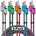thumbnail image 1 of HopePow Micro Usb Cable 3ft 5Pack Android Charging Cable Nylon Braided High Speed Fast Charging Cord USB Charger Android Micro Cables 3ft Charge&Sync for Samsung Galaxy, 1 of 6