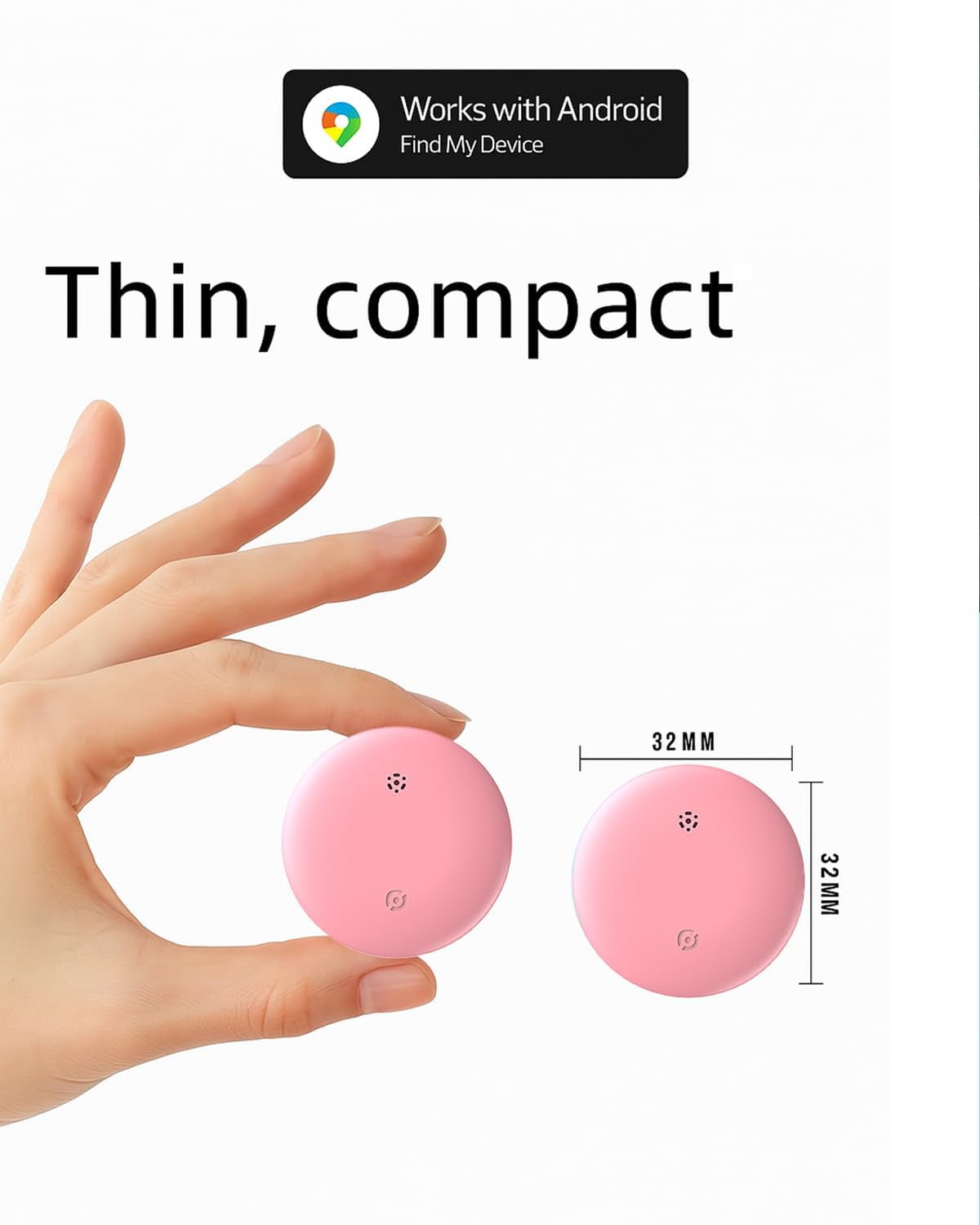 Hama 4 stuks sleutelzoeker voor Apple app Wo is (sleutelzoeker met Bluetooth, alarm, mobiele telefoon voor sleutels, portemonnee, bagage, dieren, iOS, iPhone, iPod