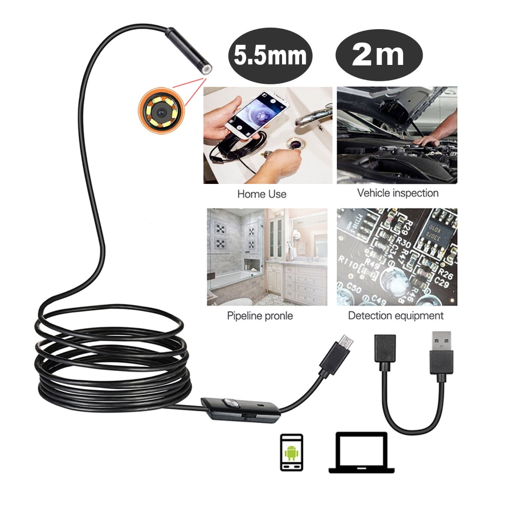 Android Endoscope 5mm 1m/2m/5m IP67 Waterproof Support OTG&UVC ...