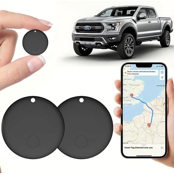 Android GPS Tracker for Vehicles, Hidden ng Device for Vehicles, Car Tracker No Subscription Work with Find My, Smart Tag with Audio for Kids, Key, Dogs, Luggage, Bag (Android-2 Pack)