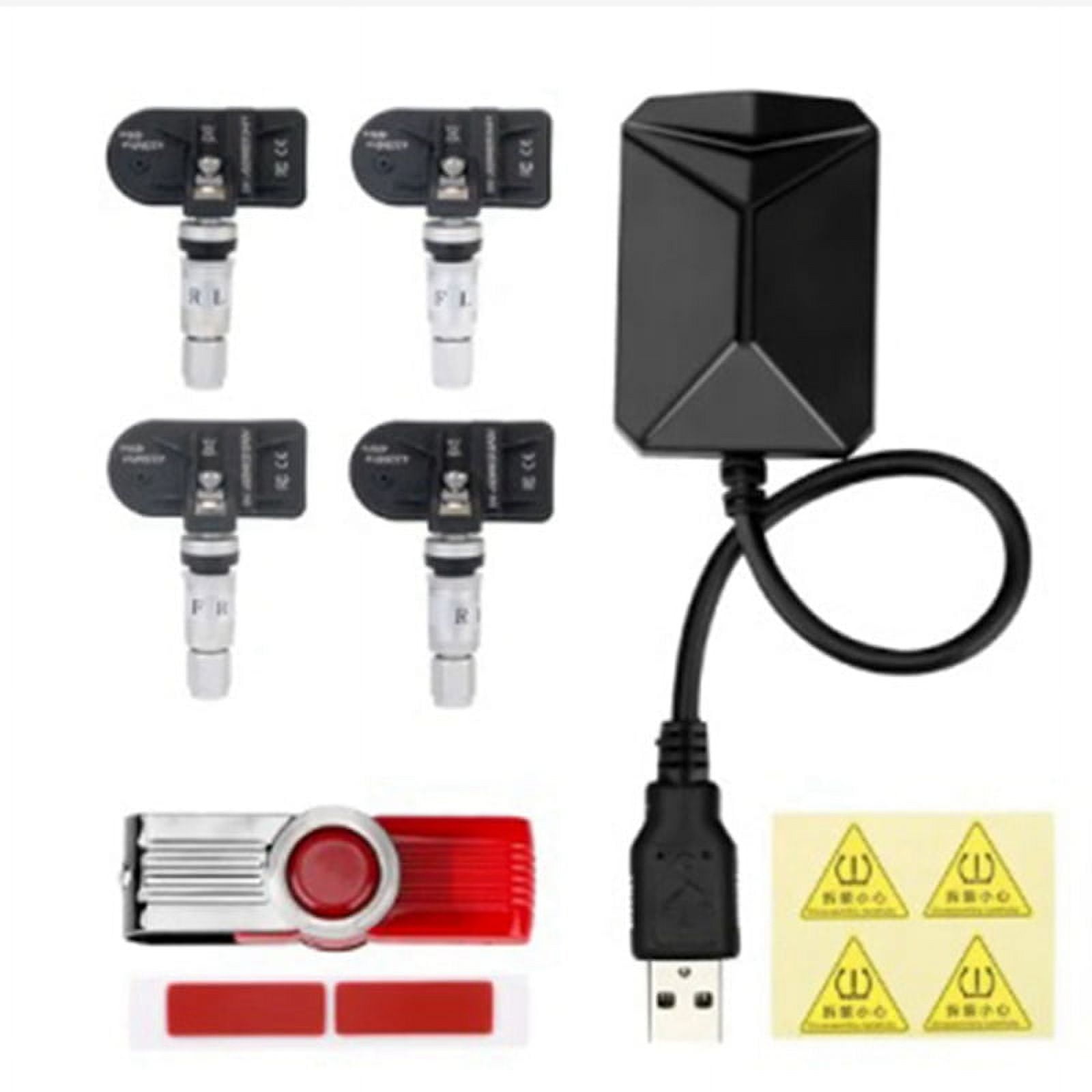 Android Navigation TPMS with 4 Sensors Alarm System USB Android Car TPMS Wireless Transmission