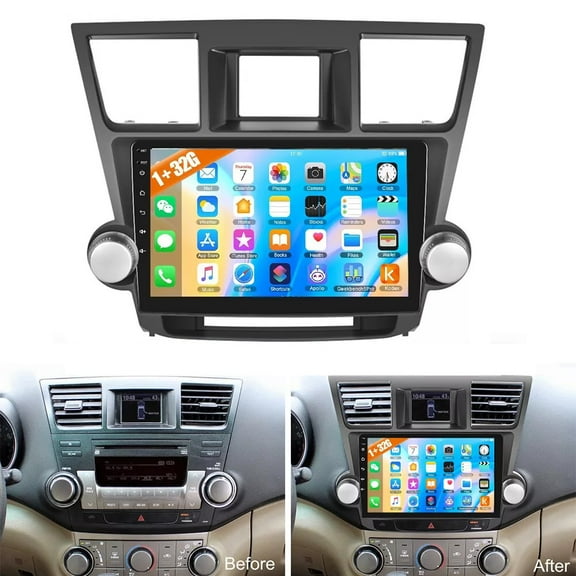 Android Octa Core Car Stereo Radio GPS Carplay For Toyota Highlander 2008-2013