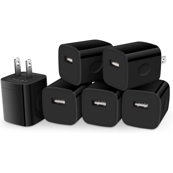 TYPPKMM Compact USB Wall Charger, Single-Port Fast Charging Adapter for Android & iPhone Smartphones