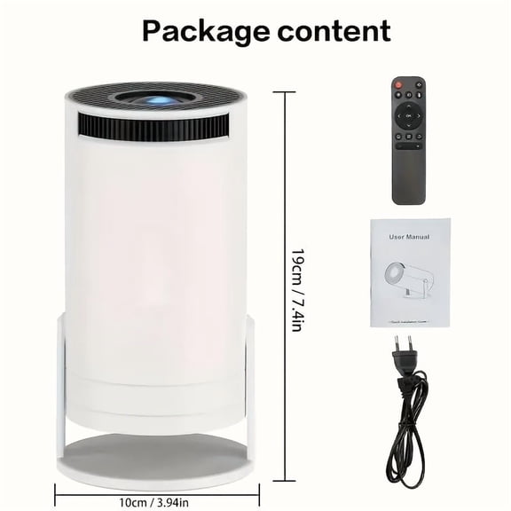Android Smart Mini Projector With 1080P Native & 4K Support, WiFi 6, 5.4, LCOS Display, Full HD/4K UHD Compatible, Android OS For Home Theater, Outdoor Movies, Gaming, Compatible With Play Store Apps