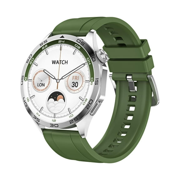 Android Smart Watch For Men Women IP68 WaterProof NFC Smart Watch Quick Reply Fitness Tracker Silicone Green