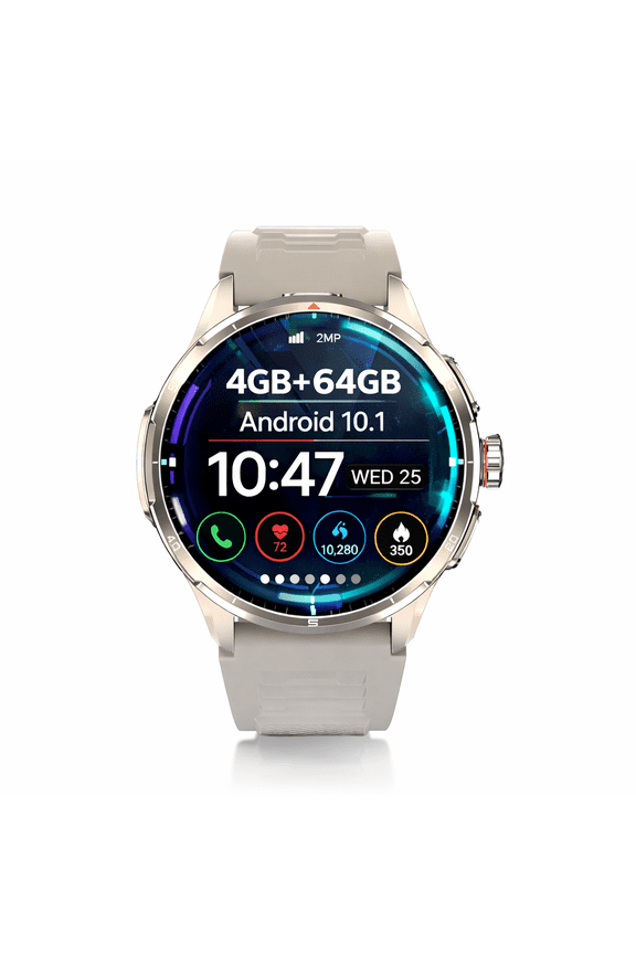 Android Smart Watch with 1.6" AMOLED Display, GPS, 2MP Rotating Camera, 950mAh Battery 4GB+64GB