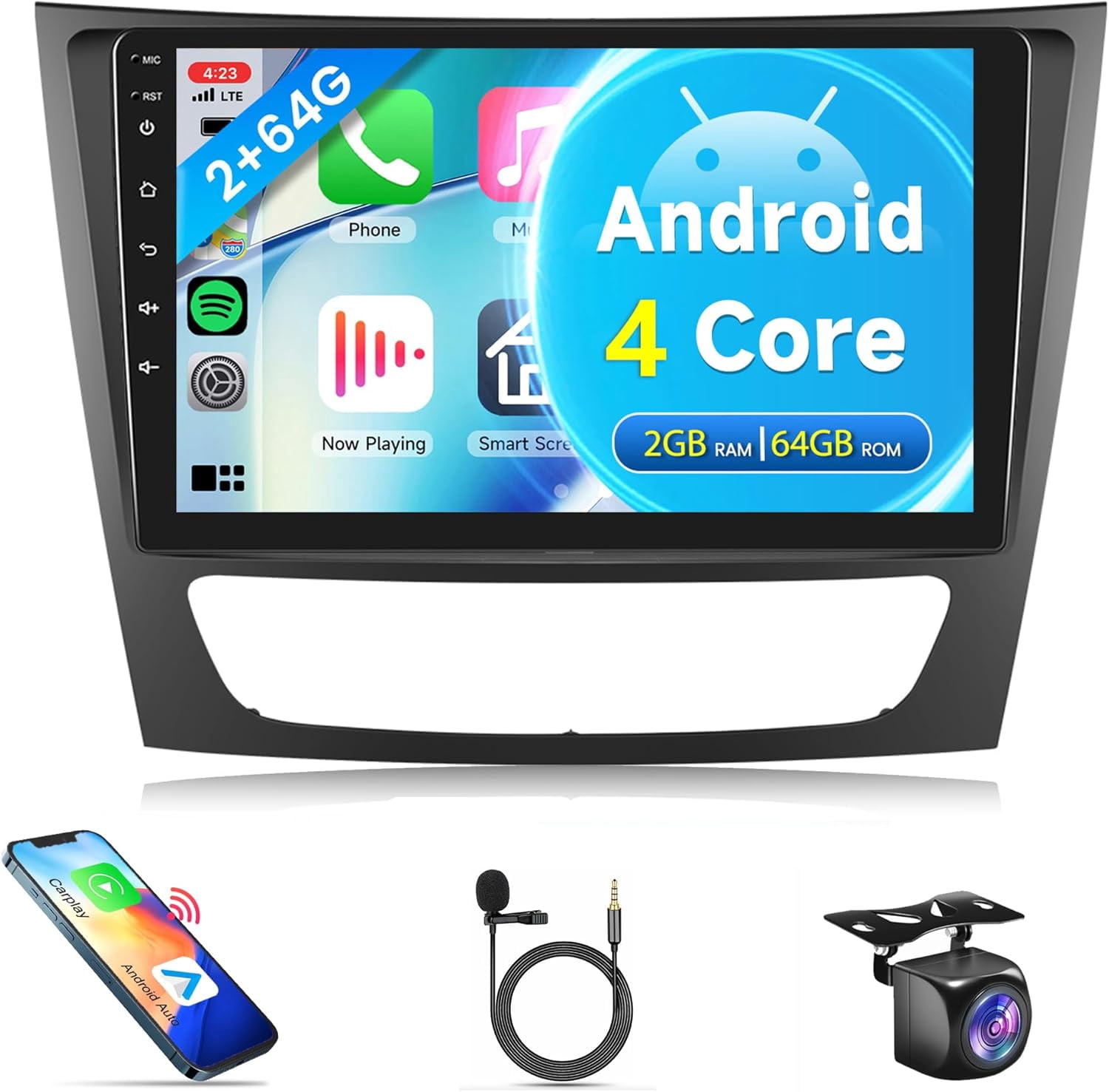 Android Stereo Radio Carplay for Mercedes Benz E Class W211 E200 CLS ...