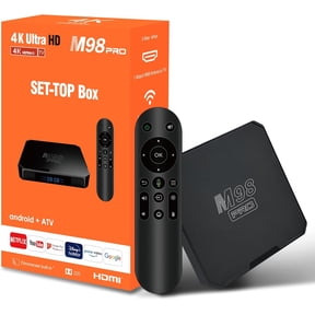 Android TV Box, M98PRO 12.0 4GB RAM 32GB ROM 4K Ultra HD, 64bit Support 3D USB HD H.265 2.4/5GHz Dual WiFi Ethernet & Intelligent Control Interface for Android Box(2GB+16G)