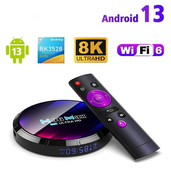 Android TV Box, WiFi6 BT5.0 4k Video Set-top Box