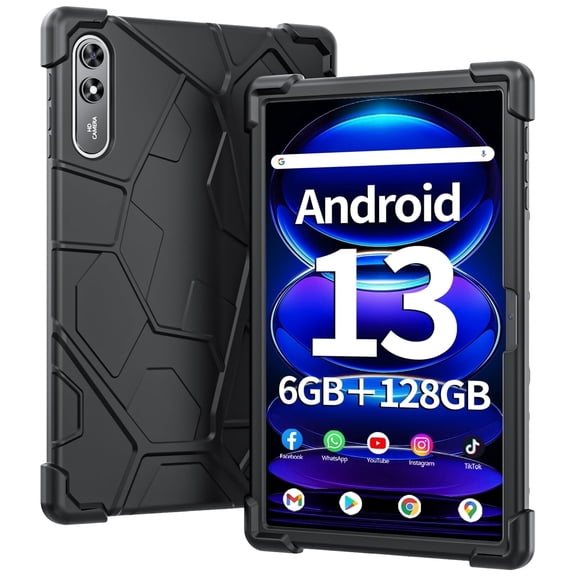 SGIN Android 13 Tablet 10.51 inch with 6GB RAM 128GB ROM, Octa-Core 2.0Ghz Processor, 1920 * 1200 FHD IPS Touch Screen, 5+13MP Dual Camera, 6200mAh Battery, 5G WiFi, Bluetooth 5.0, Black