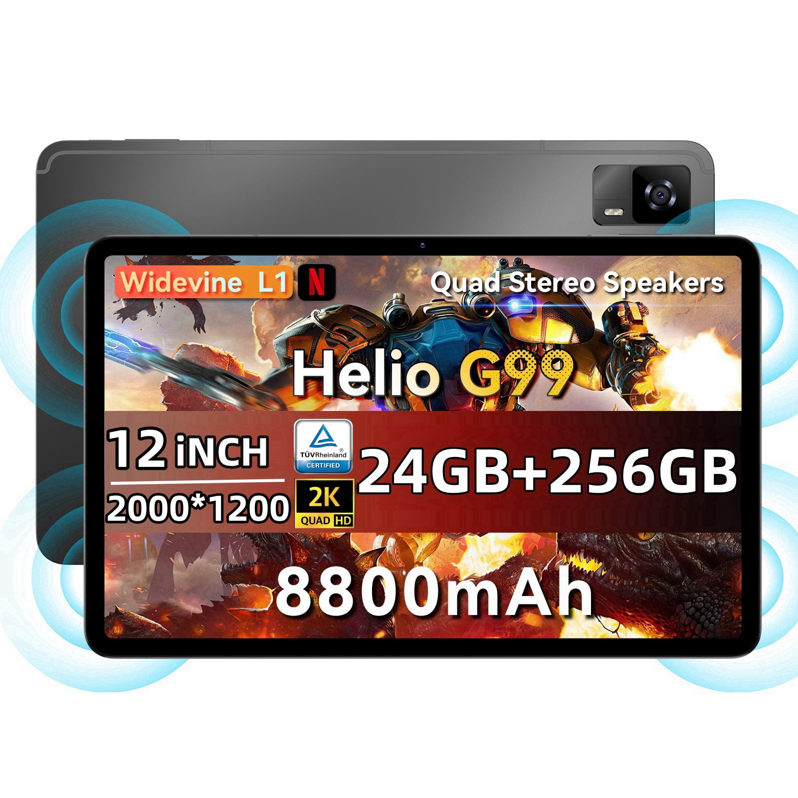 Headwolf HPad6 Android 14 Tablet, 12 inch Touchscreen, 20GB Headwolf HPad6 Android 14 Tablet, 12 inch Touchscreen, 20GB