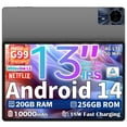 thumbnail image 1 of Android Tablet 13 inch, TECLAST T65MAX 20GB RAM + 256GB ROM(TF 5To) Android 14 Tablets Helio G99 Octa Core, 2K Display Gaming Tablet, 13MP+8MP/10000mAh/18W/BT5/GPS/3.5MM/Widevine L1, 1 of 10