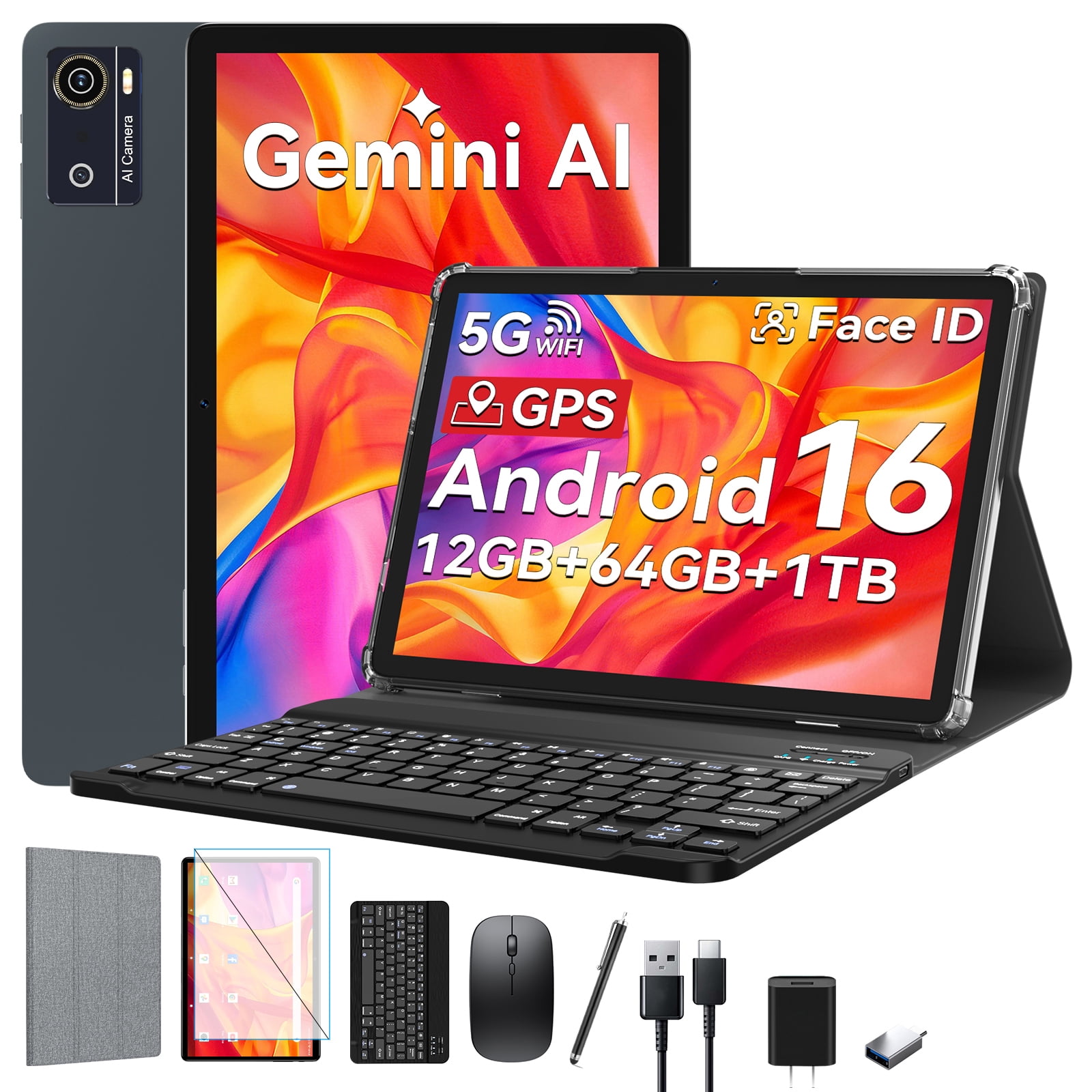 Android Tablet, 10.1 Inch Android Tablet with 14GB RAM+128GB ROM+