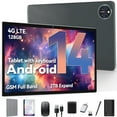 thumbnail image 1 of Android 14 Tablet, 14GB RAM+128GB ROM+1TB Expand, Dual Sim Card Slot,8000mAh, 5G WiFi+4G LTE, BT5.0, GPS, 1 of 10