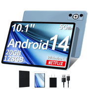 Android Tablet,2025 Tablets with 20GB RAM+128GB ROM/ 1TB Expand, Octa-Core 2.0GHz CPU, 5G WiFi, GPS,2 in 1 Tablet