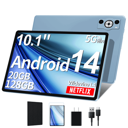 Android Tablet,2025 Tablets with 20GB RAM 128GB ROM/ 1TB Expand, Octa-Core 2.0GHz CPU, 5G WiFi, GPS