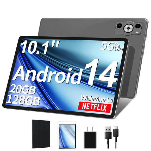 Android Tablet,2025 Tablets with 20GB RAM+128GB ROM/ 1TB Expand, Octa-Core 2.0GHz CPU, 5G WiFi, GPS