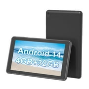 Android Tablet 7 inch, Android 12 Tablet, 4GB RAM 32GB ROM, Quad-Core Processor, Dual Camera, WiFi, 128GB Expand, Game, GMS Certified Tablets for Kids